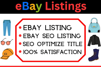 ebay listing, ebay product listing,  ebay product upload
