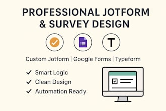create professional online survey, questionnaire or feedback form using jotform
