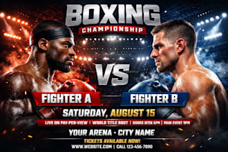 design modern sport, boxing, event flyer or poster