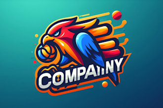 design eye catchy sport rail bird mascot logo in express delivery