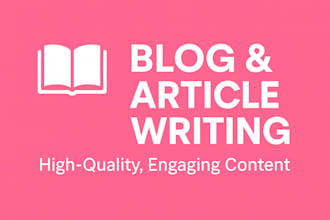 write high quality blog posts articles or social media content