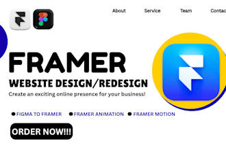 design framer website for healthcare, logistics, business agency, portfolio page