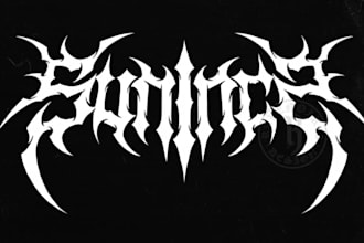 design dj, music, band, metal, edm, or custom font logo