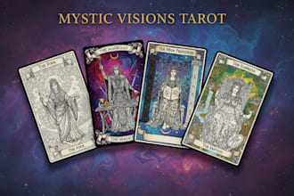 design professional tarot cards, tcg artwork, and custom playing card designs
