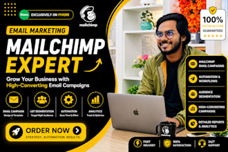 design mailchimp email marketing campaign and automation