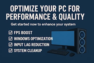 optimize your PC for gaming, fix windows and driver issues