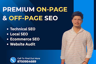 do technical SEO, on page optimization and fix issues