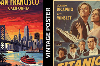 design retro vintage poster travel travel poster movie poster pop art art deco