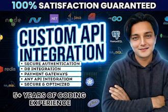 do rest API development, stripe integration, and backend bug fix