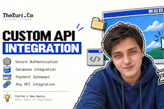 do rest API development, stripe integration, and backend bug fix