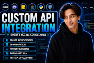 do rest API development, stripe integration, and backend bug fix