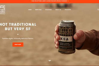 design squarespace beverage brand website micro brewery website beer event site