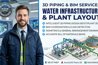 bim water treatment plant design 3d piping revit mep modeling