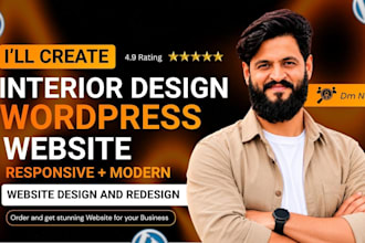 build a modern wordpress website for interior designers and architects