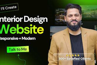 build elegant and responsive interior design or architectural wordpress website