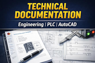 write professional technical documentation for plc and engineering