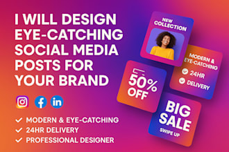 design professional social media posts and captions
