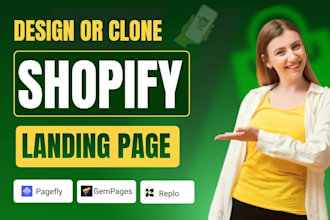 design or clone landing page design with replo gempages, pagefly