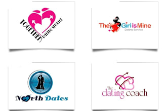 design a beautiful and minimalist heart or couple logo for your dating business