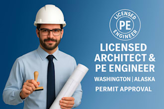 licensed architect, structural engineer, and pe stamp in washington and alaska