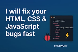 fix HTML,CSS and javascript bugs on your website
