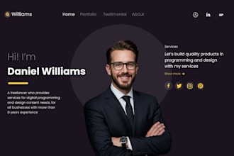 design personal portofolio or business portofolio website