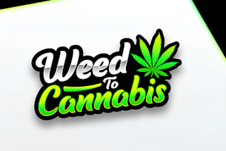 create cannabis, weed, marijuana hemp and cbd logo design