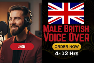 be your deep pro british male voice over