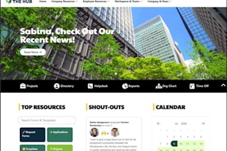 create intranet website, extranet website for company or organization