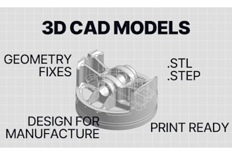 create 3d print models and product design in cad