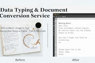 retype and format document