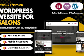develop beauty website, cosmetic website, salon website, spa website