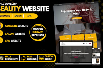 design professional beauty website, cosmetic website, salon website, spa website