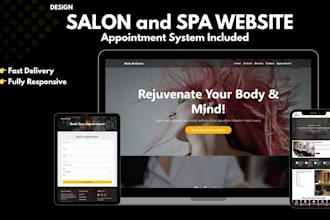 develop salon or spa website with online booking