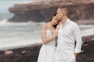 design wedding website zenfolio portfolio zola squarespace author sito website