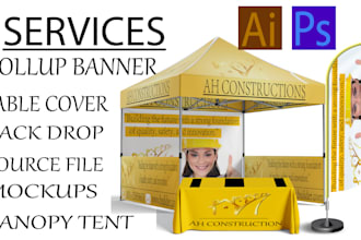 create custom canopy tent rollup banner