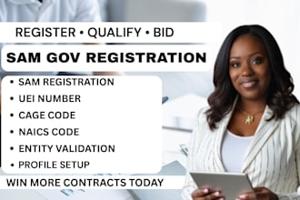 register your business on samgov, get uei,cage code, naics code