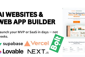build ai websites and saas mvps with lovable bolt superbase framer and next js
