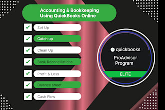 do quickbooks setup, yearly reconcilation and bookkeeping