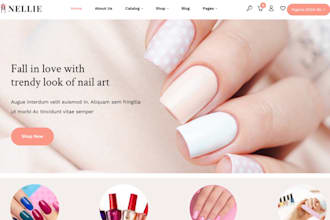 design premium nail shopify store nail polish nail care store fashion website