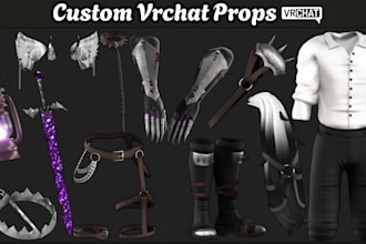 create custom vrchat props, outfits, accessories,  and weapons for your avatar