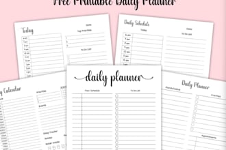 design aesthetic printable planners, trackers, and templates for your daily life