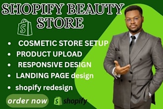 build skincare shopify store, beauty website, and cosmetics shopify store