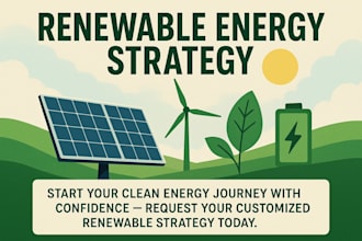 create a renewable energy feasibility and sustainability strategy plan