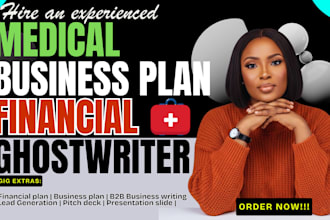 write medical business plan financial plan pitch desk for non profits startups