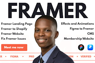 do framer website design, figma to framer website redesign, fix framer website