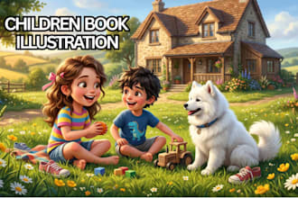 3d children book illustration picturembook amazon kdp cover design kid artwork