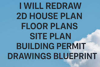 redraw 2d house plan floor plans site plan building permit drawings blueprint