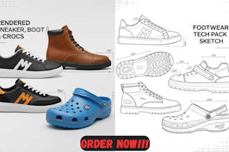design custom shoes tech pack footwear sneakers with tech pack for manufacturing