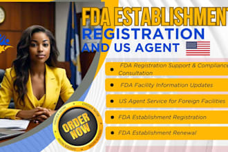 handle your fda establishment registration and act as your trusted US agent